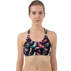 Heels Shoes Pattern Feminine Art Back Web Sports Bra by Ravend