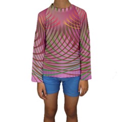 Illustration Pattern Abstract Colorful Shapes Kids  Long Sleeve Swimwear