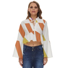 Abstract Pattern T- Shirt Abstract Pattern 6 Boho Long Bell Sleeve Top