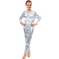 Abstract Pattern T- Shirt Abstract Pattern2 Kid s Satin Long Sleeve Pajamas Set by maxcute