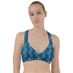 Blue Leopard Sweetheart Sports Bra by DinkovaArt