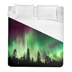 Aurora Borealis Northern Lights Nature Duvet Cover (full/ Double Size) by Ravend