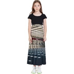 Dark Tunnels Within A Tunnel Kids  Flared Maxi Skirt by artworkshop