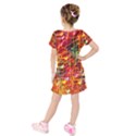 Design Art Pattern Kids  Short Sleeve Velvet Dress View2