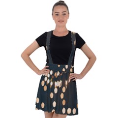 Design Decoration Wallpaper Velvet Suspender Skater Skirt