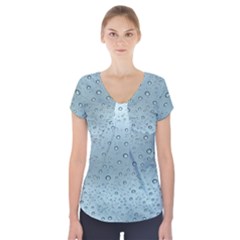 Design Pattern Texture Bubble Short Sleeve Front Detail Top by artworkshop