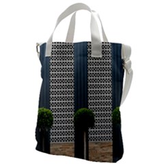 Exterior-building-pattern Canvas Messenger Bag by artworkshop