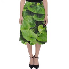 Layered Plant Leaves Iphone Wallpaper Classic Midi Skirt by artworkshop