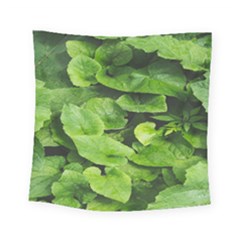 Layered Plant Leaves Iphone Wallpaper Square Tapestry (small) by artworkshop