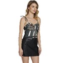 Leading lines a holey walls Flowy Camisole Tie Up Top View3