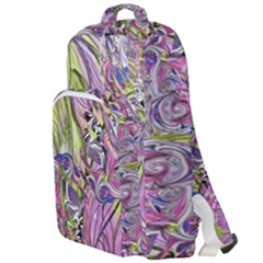 Abstract Intarsio Double Compartment Backpack by kaleidomarblingart