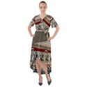 Patterned tunnels on the concrete wall Front Wrap High Low Dress View1