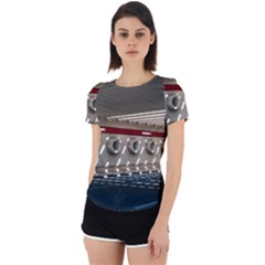 Patterned Tunnels On The Concrete Wall Back Cut Out Sport Tee by artworkshop