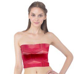 Red Textured Wall Tube Top by artworkshop