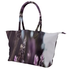 Purple Flower Pattern Canvas Shoulder Bag by artworkshop