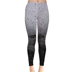 Rain On Glass Texture Leggings  by artworkshop