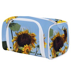 Sunflower Flower Yellow Toiletries Pouch by artworkshop