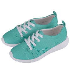 Teal Brick Texture Women s Lightweight Sports Shoes by artworkshop