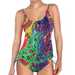 Thread Texture Pattern Tankini Set by artworkshop