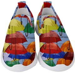 Umbrellas Colourful Kids  Slip On Sneakers by artworkshop