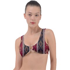 Uzbek Pattern In Temple Ring Detail Bikini Top