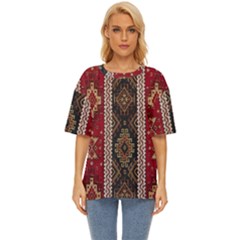 Uzbek Pattern In Temple Oversized Basic Tee