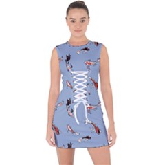 Koi! Lace Up Front Bodycon Dress by fructosebat