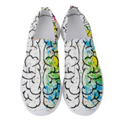 Brain-mind-psychology-idea-drawing Women s Slip On Sneakers by Jancukart