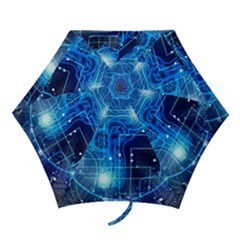 Artificial Intelligence Brain Think Art Mini Folding Umbrellas by Jancukart