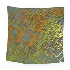 Art 3d Windows Modeling Dimension Square Tapestry (large)