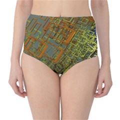 Art 3d Windows Modeling Dimension Classic High-waist Bikini Bottoms