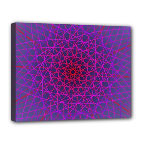Geometric Pattern-line Art Canvas 14  X 11  (stretched)