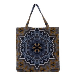 Rosette Mandala Ornament Wallpaper Grocery Tote Bag
