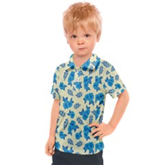 Rose Floral Seamless Pattern Kids  Polo Tee