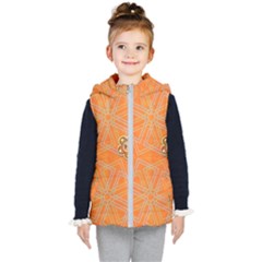 Background Backdrop Art Flowers Kids  Hooded Puffer Vest