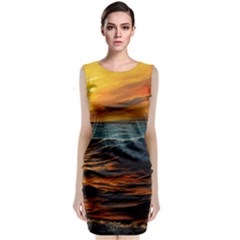 Ocean Sunset Sea Ocean Sunset Classic Sleeveless Midi Dress