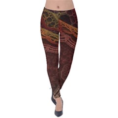 Fractal Pattern Geometric Pattern Velvet Leggings