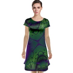 Abstract Art Fractal Cap Sleeve Nightdress