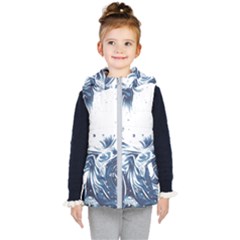 Abstract T- Shirt Abstract Colourful Aesthetic Beautiful Dream Love Romantic Design Vintage Sea Blue Kids  Hooded Puffer Vest by maxcute