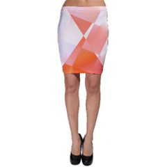 Abstract T- Shirt Peach Geometric Chess Colorful Pattern T- Shirt Bodycon Skirt by maxcute