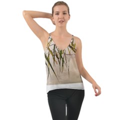 Branches T- Shirt Green Leaves, Branches, Green, Wallart, Summer, Nature, Digital, Art, Minimal, Tro Chiffon Cami