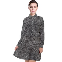 Stretch Marks Abstract Grunge Design Long Sleeve Chiffon Shirt Dress by dflcprintsclothing