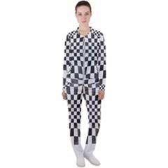 Checkerboard T- Shirt Watercolor Psychedelic Checkerboard T- Shirt Casual Jacket And Pants Set