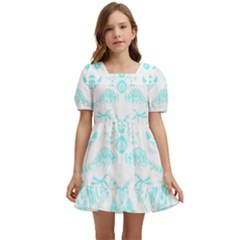 Deep Sea T- Shirt Deep Sea Food Chain Pattern (white) T- Shirt Kids  Short Sleeve Dolly Dress by maxcute