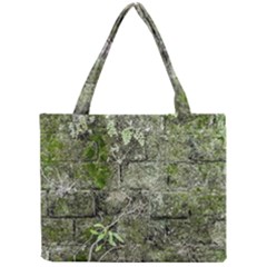 Old Stone Exterior Wall With Moss Mini Tote Bag by dflcprintsclothing