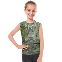 Old Stone Exterior Wall With Moss Kids  Mesh Tank Top by dflcprintsclothing