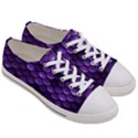 Purple Scales! Women s Low Top Canvas Sneakers View3