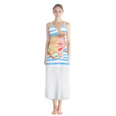 Fishing Lover T- Shirtfish T- Shirt (3) Button Up Chiffon Maxi Dress by maxcute