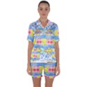 Fishing Lover T- Shirtfish T- Shirt (4) Satin Short Sleeve Pajamas Set View1