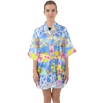 Fishing Lover T- Shirtfish T- Shirt (4) Half Sleeve Satin Kimono 